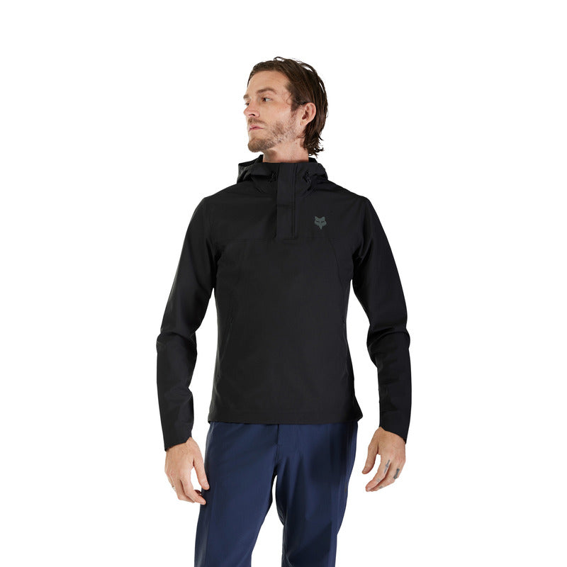 Foxranger Wind Pullover Black Cycling Hoodie