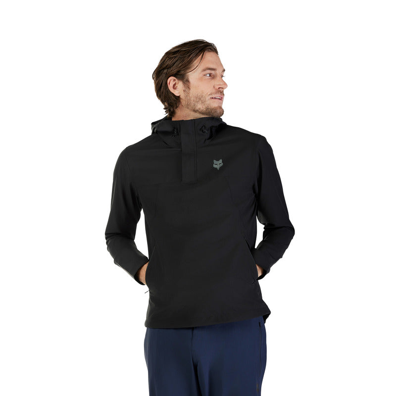 Foxranger Wind Pullover Black Cycling Hoodie