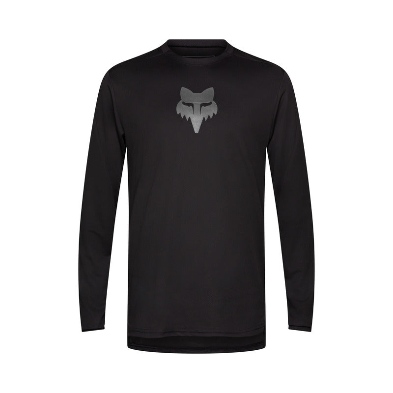 Fox Ranger Fox Head Black Long Sleeve Cycling Jersey | RideHub