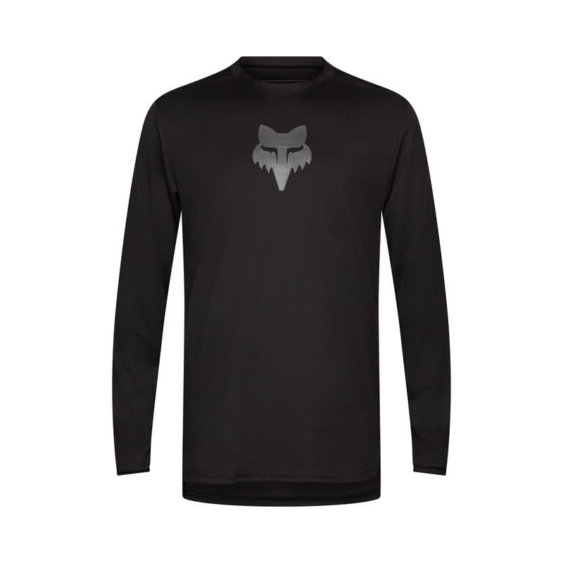 Fox Ranger Fox Head Black Long Sleeve Cycling Jersey | RideHub