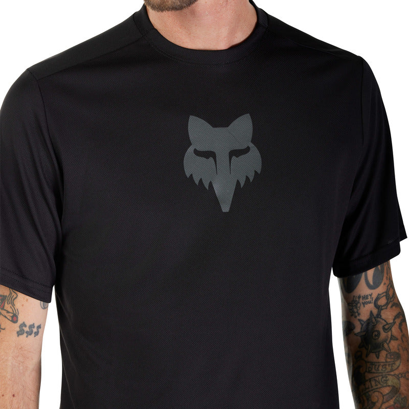 Fox Ranger Fox Head Black Cycling Jersey | RideHub