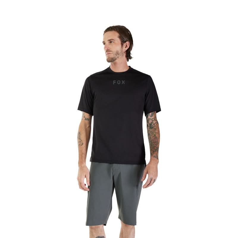 Fox Ranger Wordmark Black Cycling Jersey | RideHub