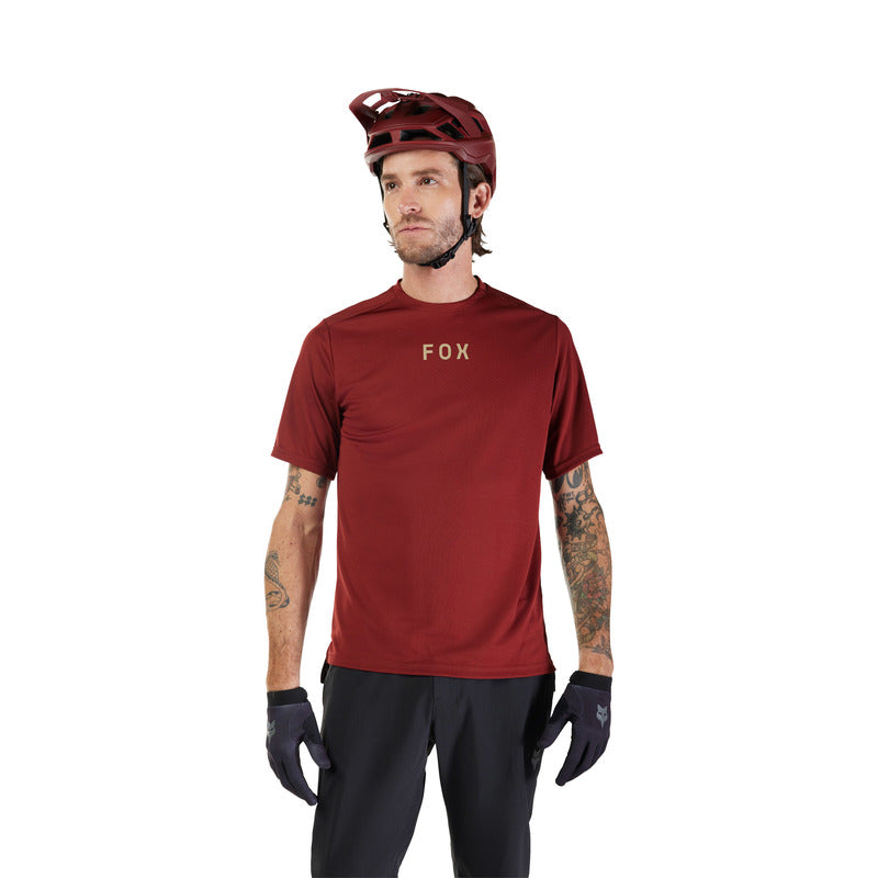 Fox Ranger Wordmark Rust Cycling Jersey | RideHub