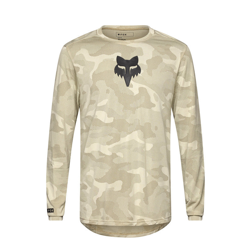 Fox Ranger TruDri LS Long Sleeve Cycling Jersey Cream | RideHub