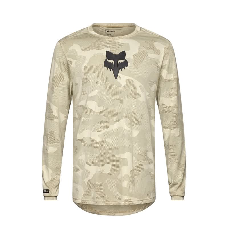 Fox Ranger TruDri LS Long Sleeve Cycling Jersey Cream | RideHub