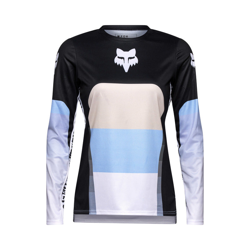 Fox Lady Ranger LS Jersey Grid Black Long Sleeve Cycling Jersey | RideHub