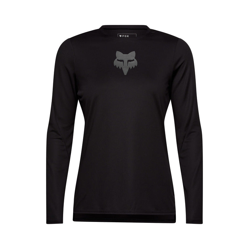 Fox Lady Ranger Fox Head Black Long Sleeve Cycling Jersey | RideHub