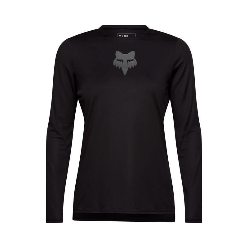 Fox Lady Ranger Fox Head Black Long Sleeve Cycling Jersey | RideHub