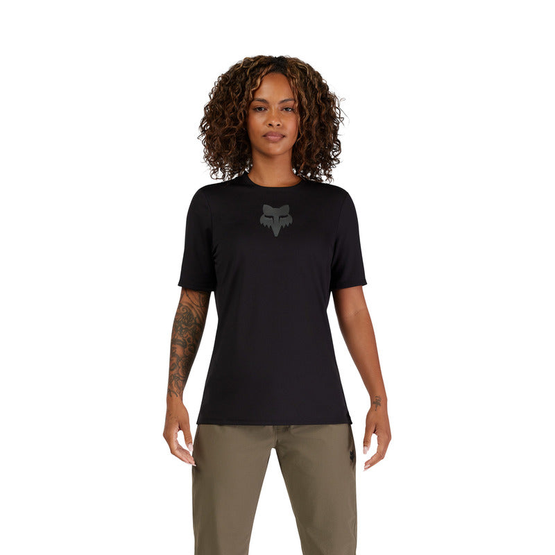 Fox Lady Ranger Fox Head Black Cycling Jersey | RideHub