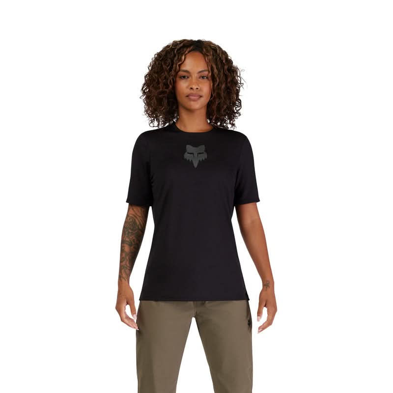 Fox Lady Ranger Fox Head Black Cycling Jersey | RideHub