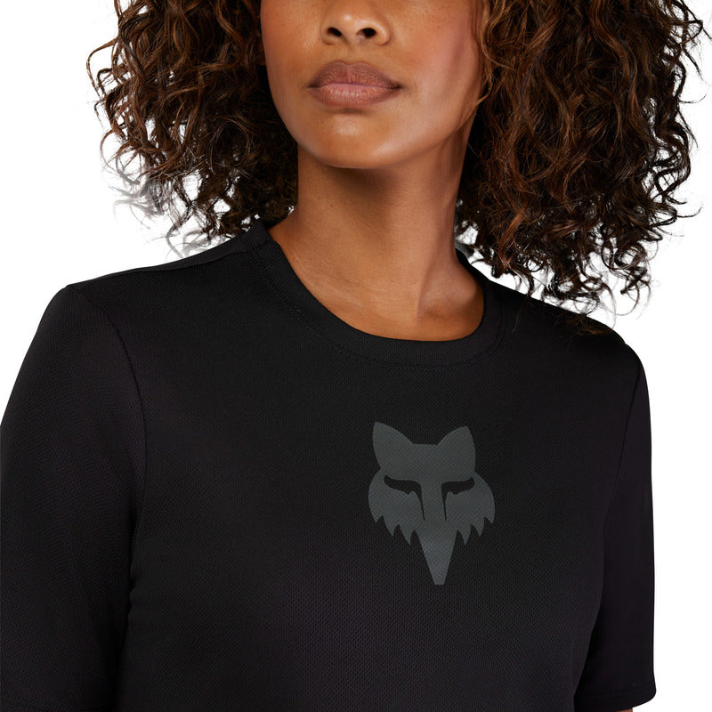 Fox Lady Ranger Fox Head Black Cycling Jersey | RideHub