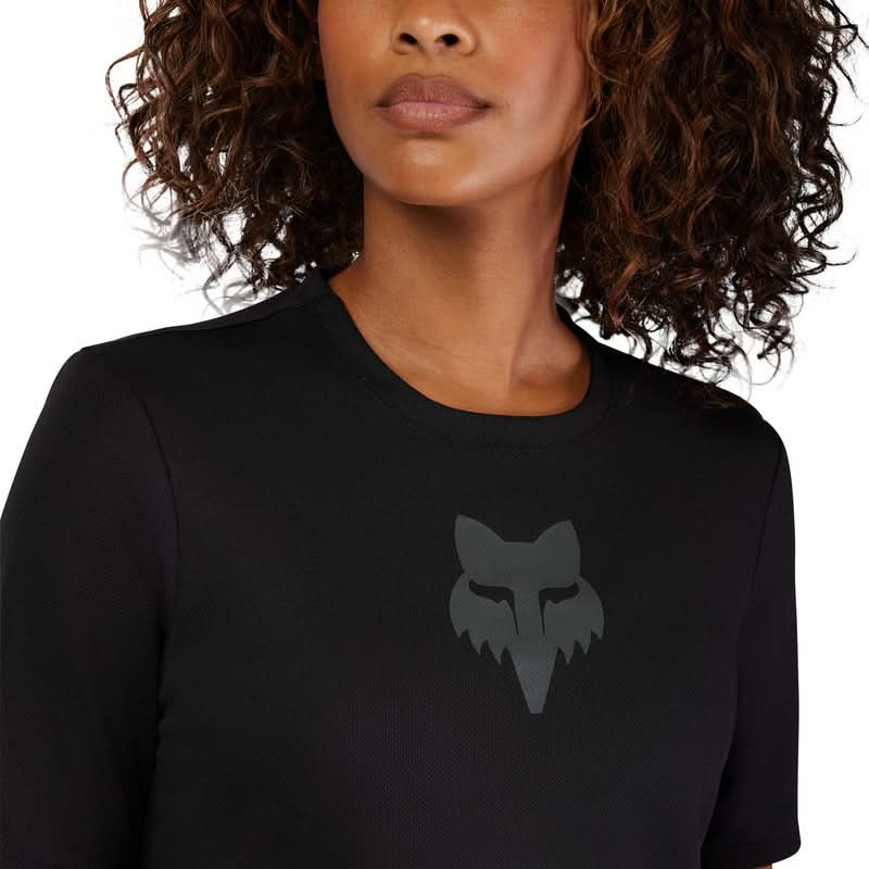 Fox Lady Ranger Fox Head Black Cycling Jersey | RideHub