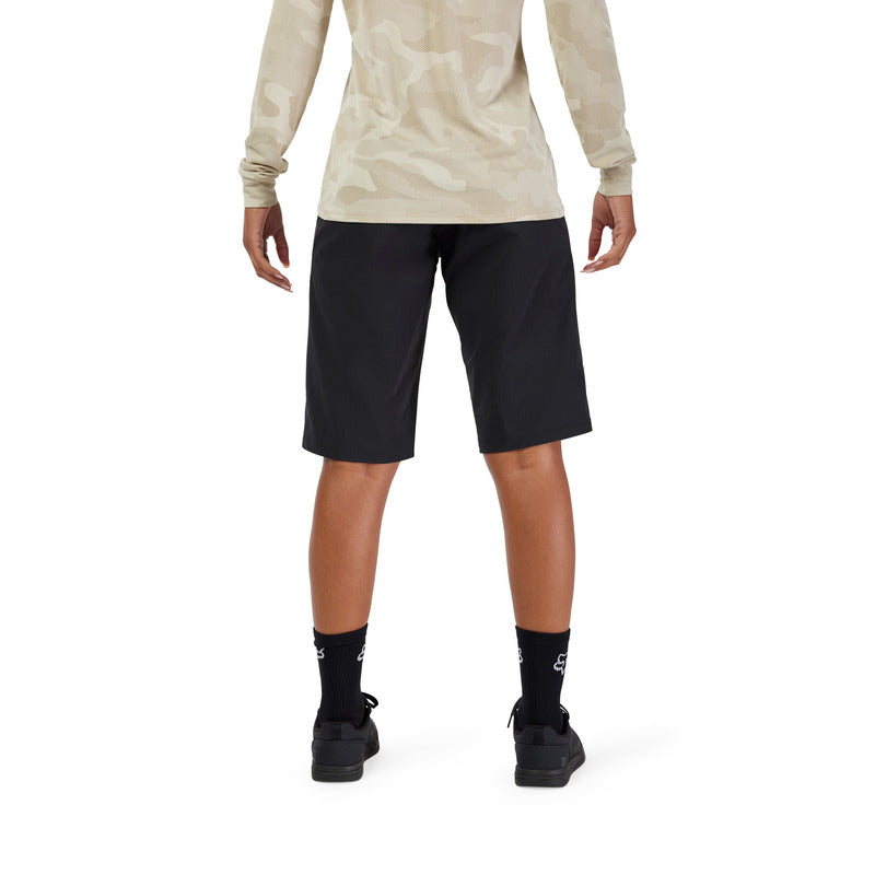FOX Lady Ranger W Liner Black Cycling Shorts | RideHub