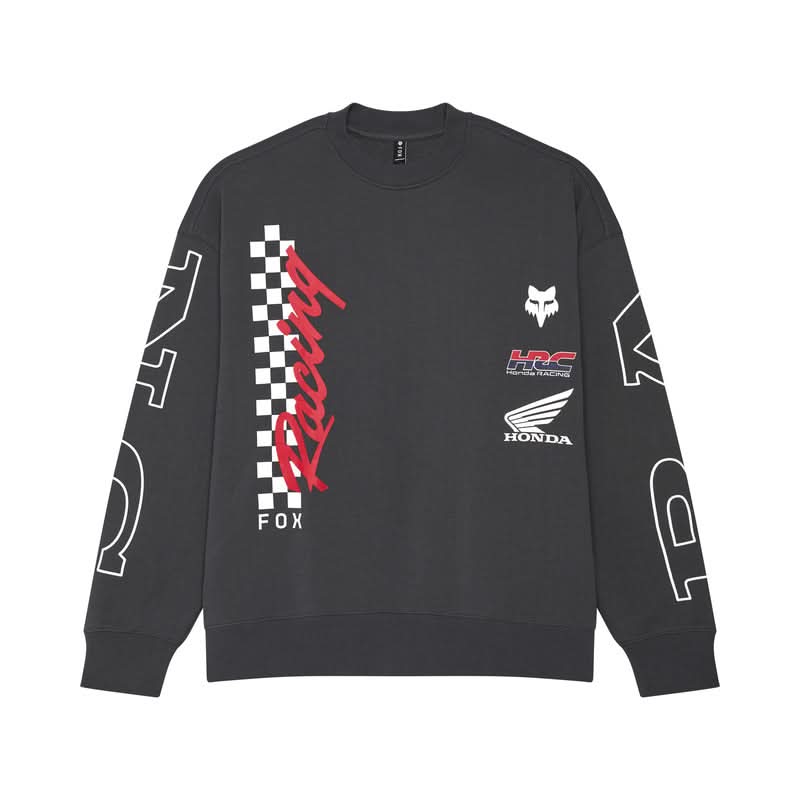 Fox Crew Oversized Fleece Crew Dark Shadow Sweatshirt