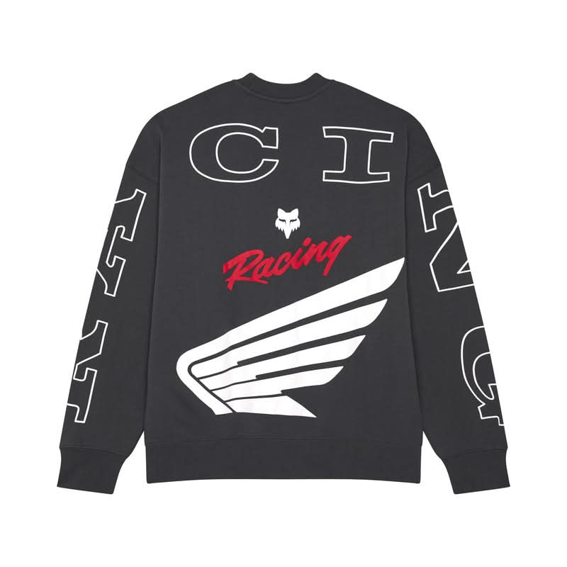 Fox Crew Oversized Fleece Crew Dark Shadow Sweatshirt