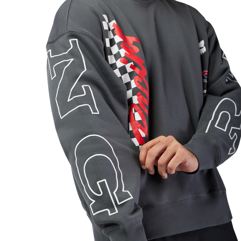 Fox Crew Oversized Fleece Crew Dark Shadow Sweatshirt