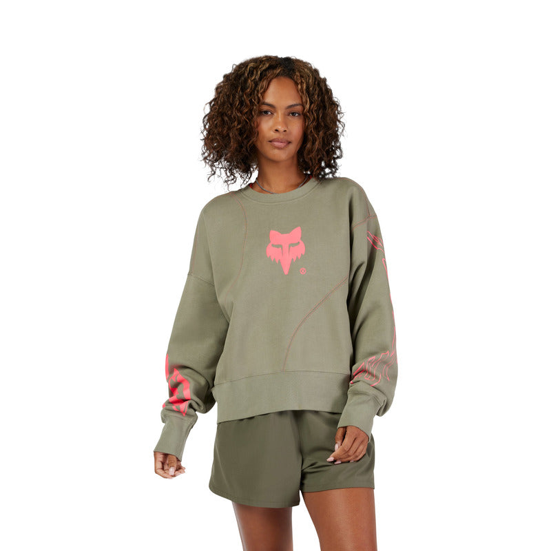 FOX LADY Crew ELEVATED OVERSIZED ADOBE SWEATSHIRT