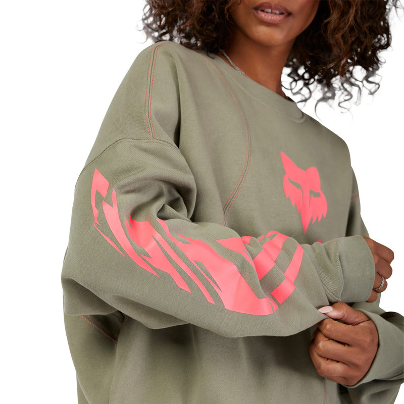 FOX LADY Crew ELEVATED OVERSIZED ADOBE SWEATSHIRT