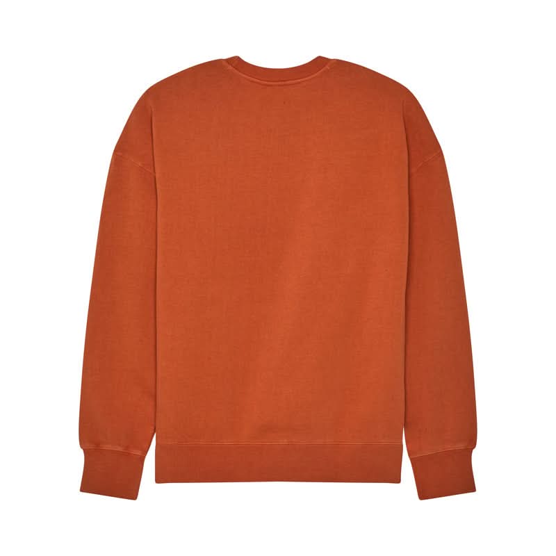 Fox Wordmark Oversized Fleece Crew Cognac Sweatshirt