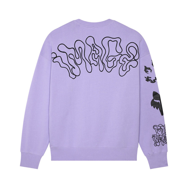 Fox Hello Future Oversized Crew Lilac Sweatshirt