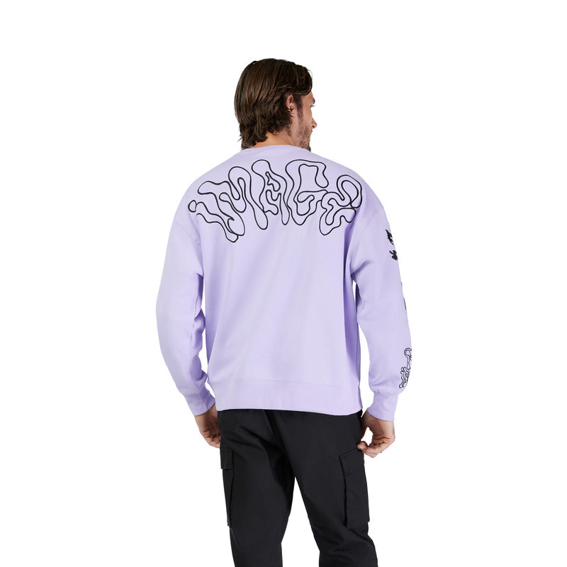 Fox Hello Future Oversized Crew Lilac Sweatshirt