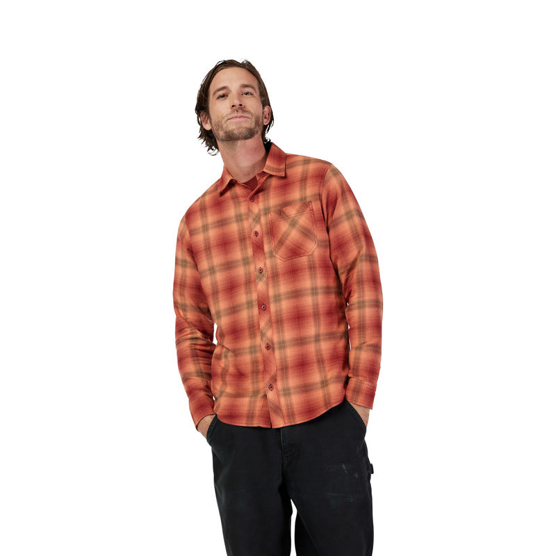 Fox Survivalist Stretch Flannel Rust Shirt | RideHub
