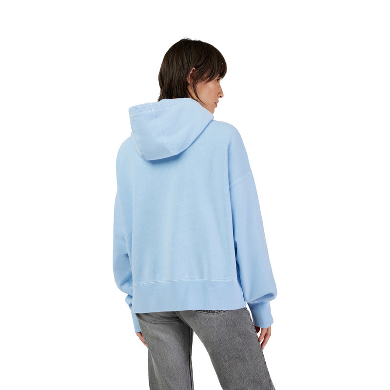 Fox Lady Wordmark Oversized Cashmere Blue Hoodie