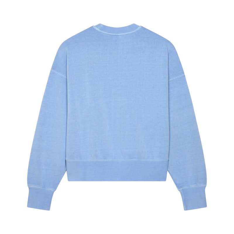 Fox Lady Wordmark Oversized Fleece Crew Cashmere Blue