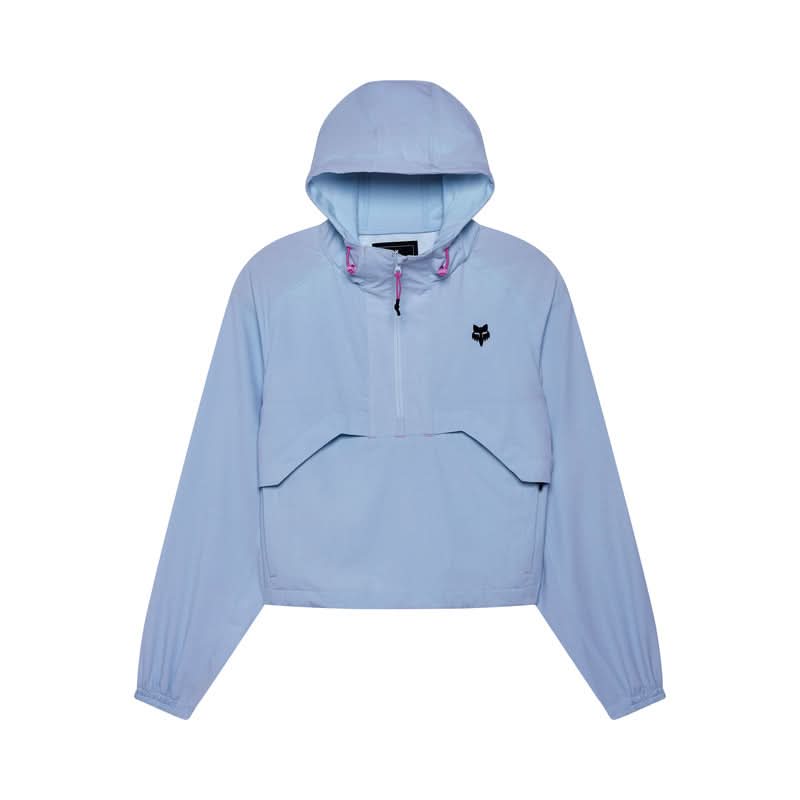 Fox Lady Survivalist Windbreaker Cashmere Blue Hoodie