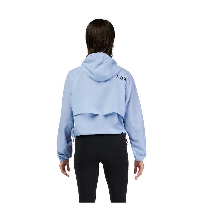 Fox Lady Survivalist Windbreaker Cashmere Blue Hoodie