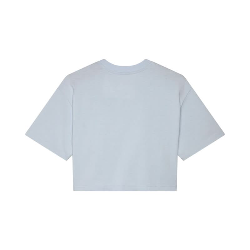 T-SHIRT FOX LADY WORDMARK OS CROP TEE PALE BLUE