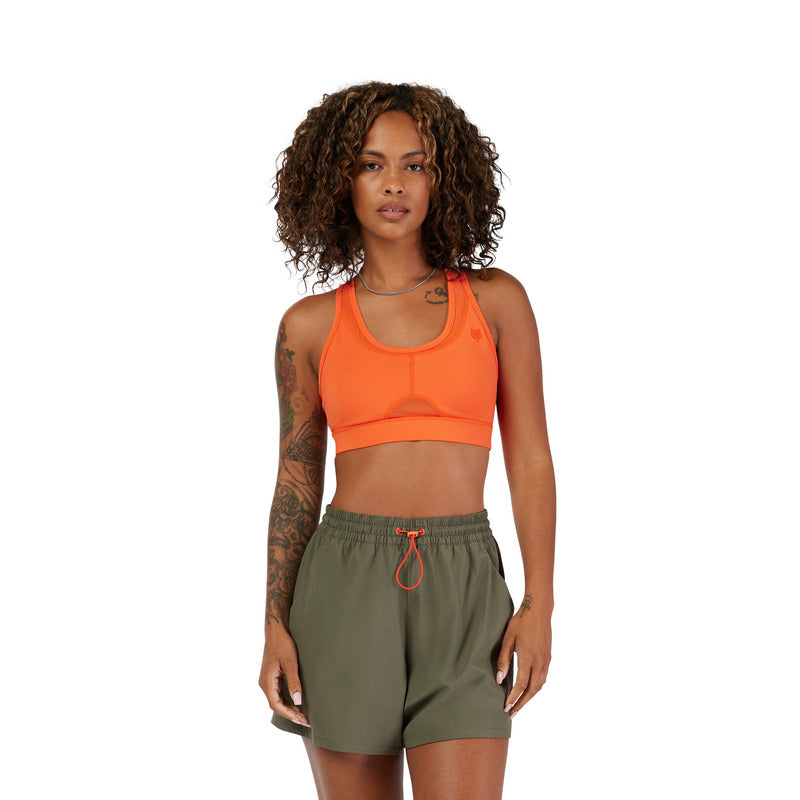 FOX LADY MOTIVE BRA BLOOD ORANGE SPORTS BRA
