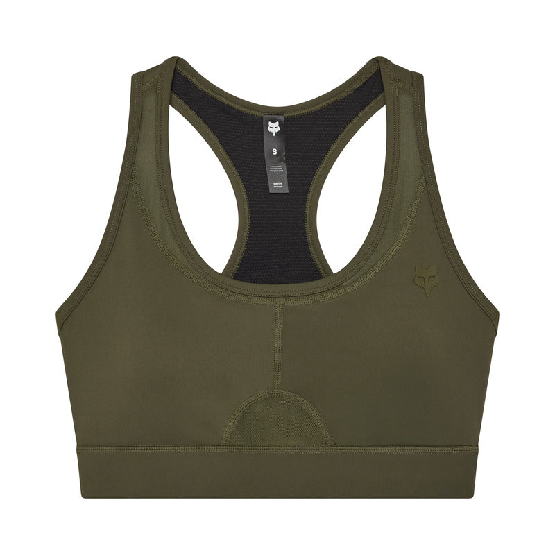 FOX LADY MOTIVE BRA OLIVE GREEN SPORTS BRA
