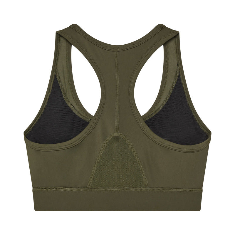 FOX LADY MOTIVE BRA OLIVE GREEN SPORTS BRA