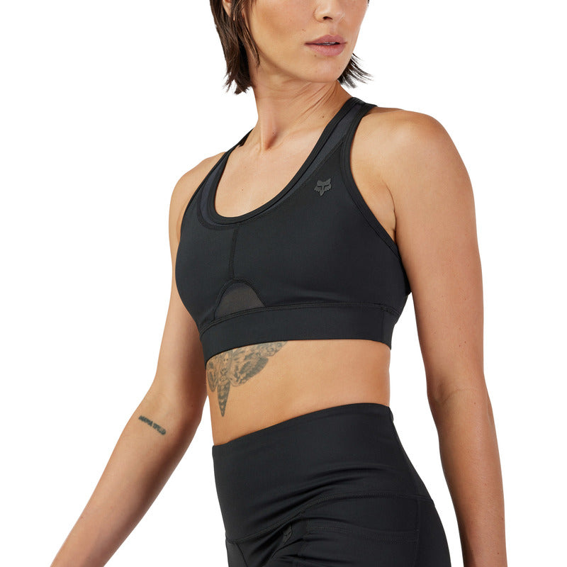FOX LADY MOTIVE BRA BLACK SPORTS BRA