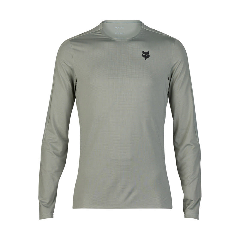 Fox Flexair Ascent Long Sleeve Cycling Jersey Grey Vin | RideHub