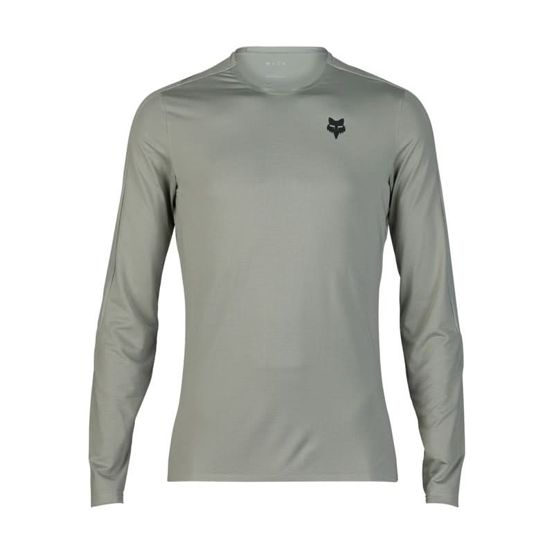 Fox Flexair Ascent Grey Vintage Long Sleeve Cycling Jersey | RideHub