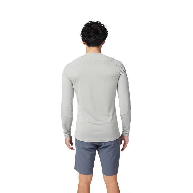 Fox Flexair Ascent Grey Vintage Long Sleeve Cycling Jersey | RideHub