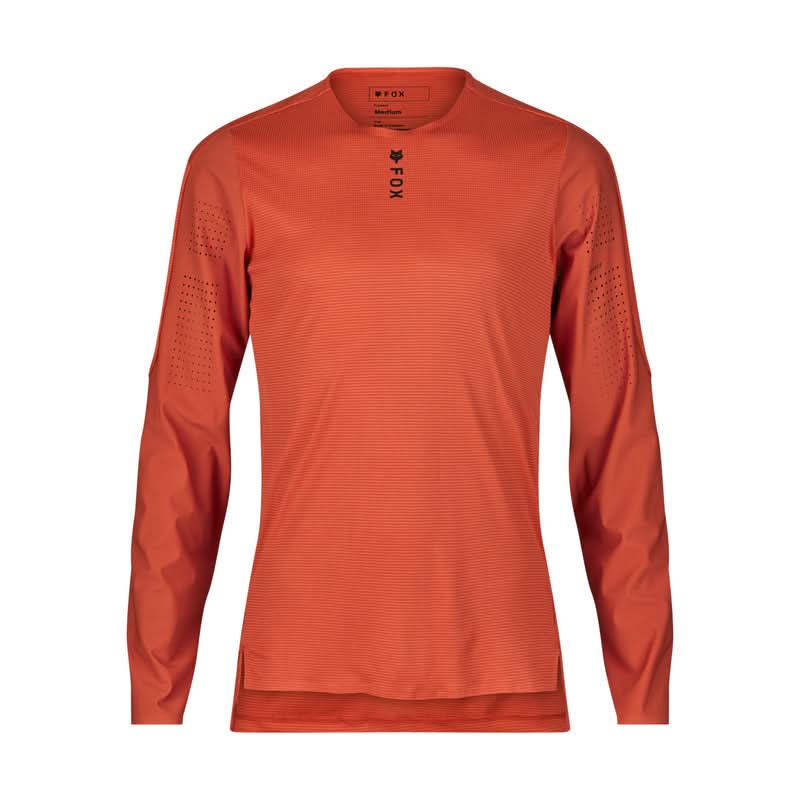 Fox Flexair Pro Atomic Orange Long Sleeve Cycling Jersey | RideHub