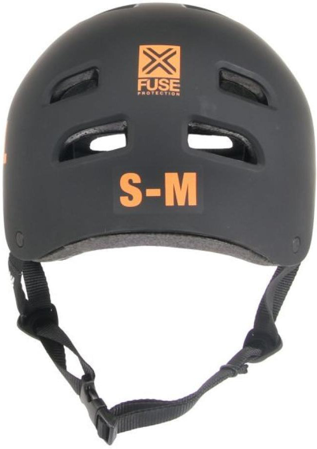 Skate/BMX Fuse Protection Alpha-Rental Icon Helmet Black-Orange | RideHub