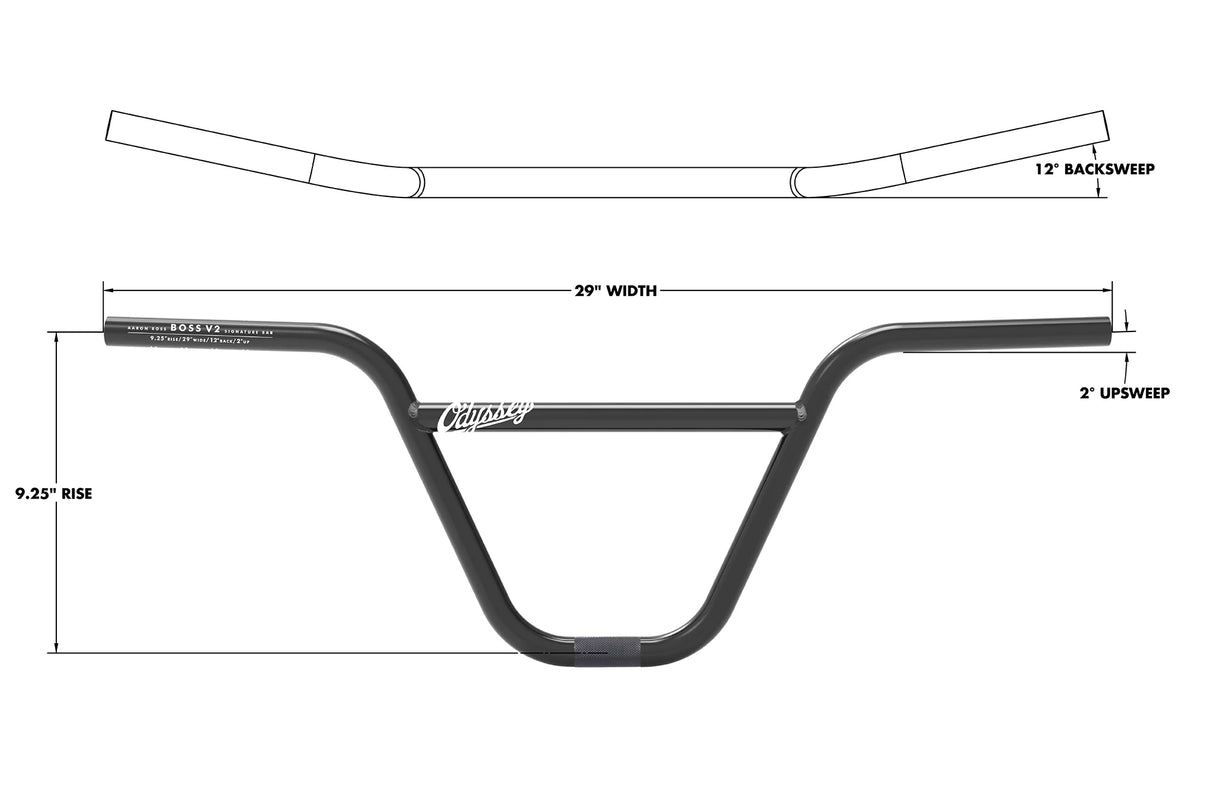 Odyssey Boss V2 9.25" BMX Handlebar | Ride Hub