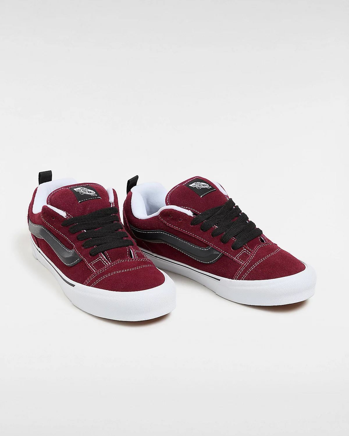 Vans Knu Skool Shoes Burgundy/White | RideHub
