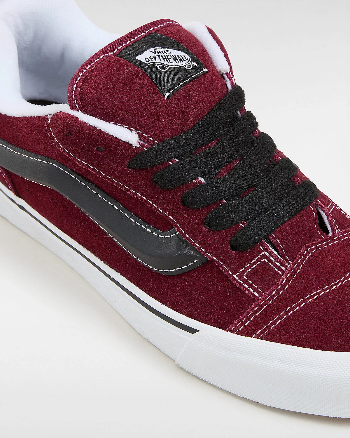 Vans Knu Skool Shoes Burgundy/White | RideHub