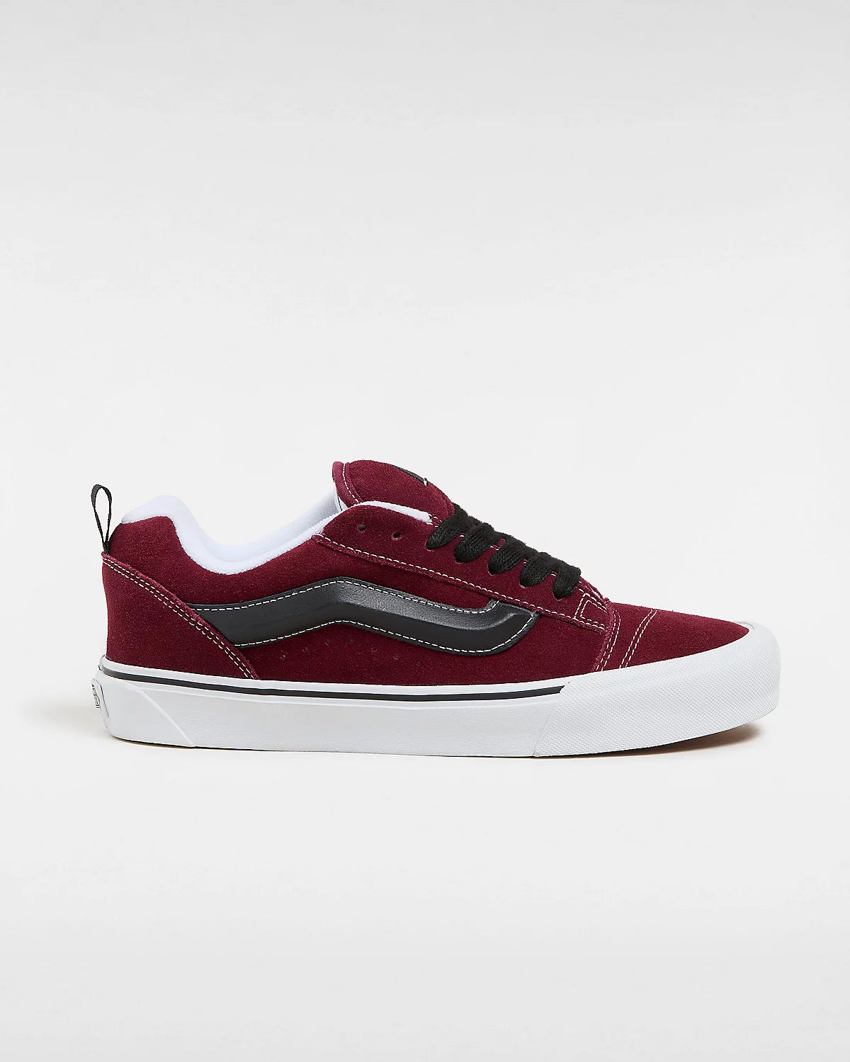Vans Knu Skool Shoes Burgundy/White | RideHub