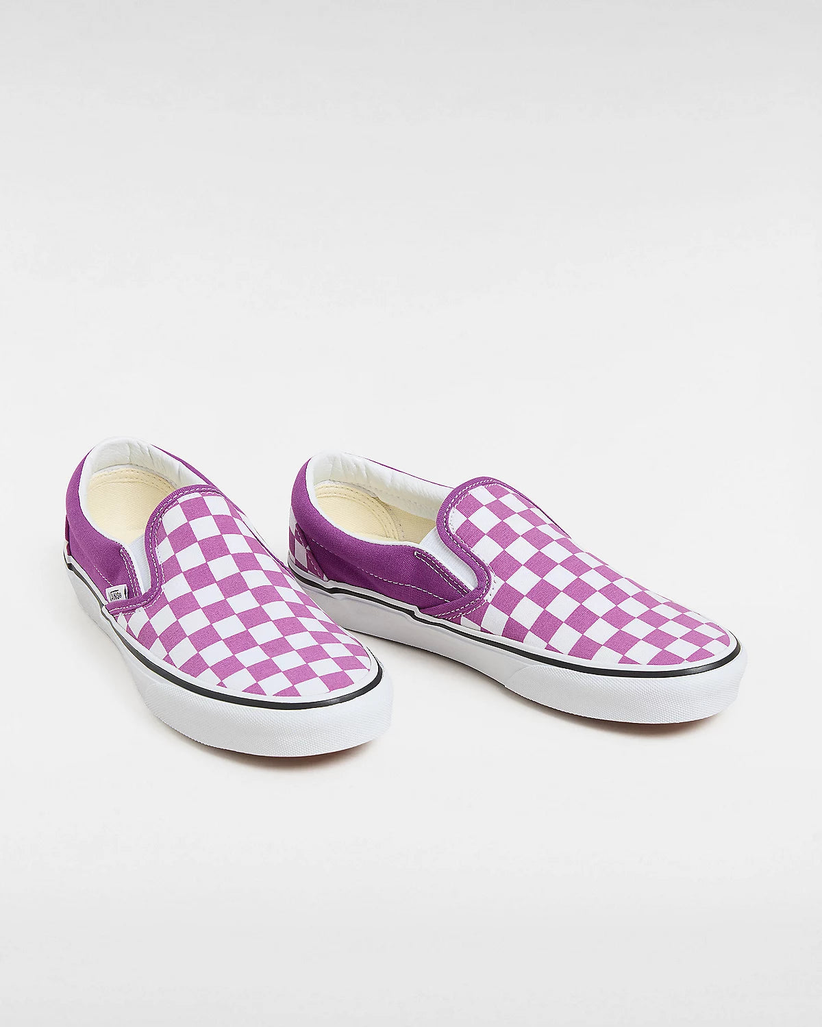 Vans Classic Slip-On Checkerboard Shoes Purple/White | RideHub