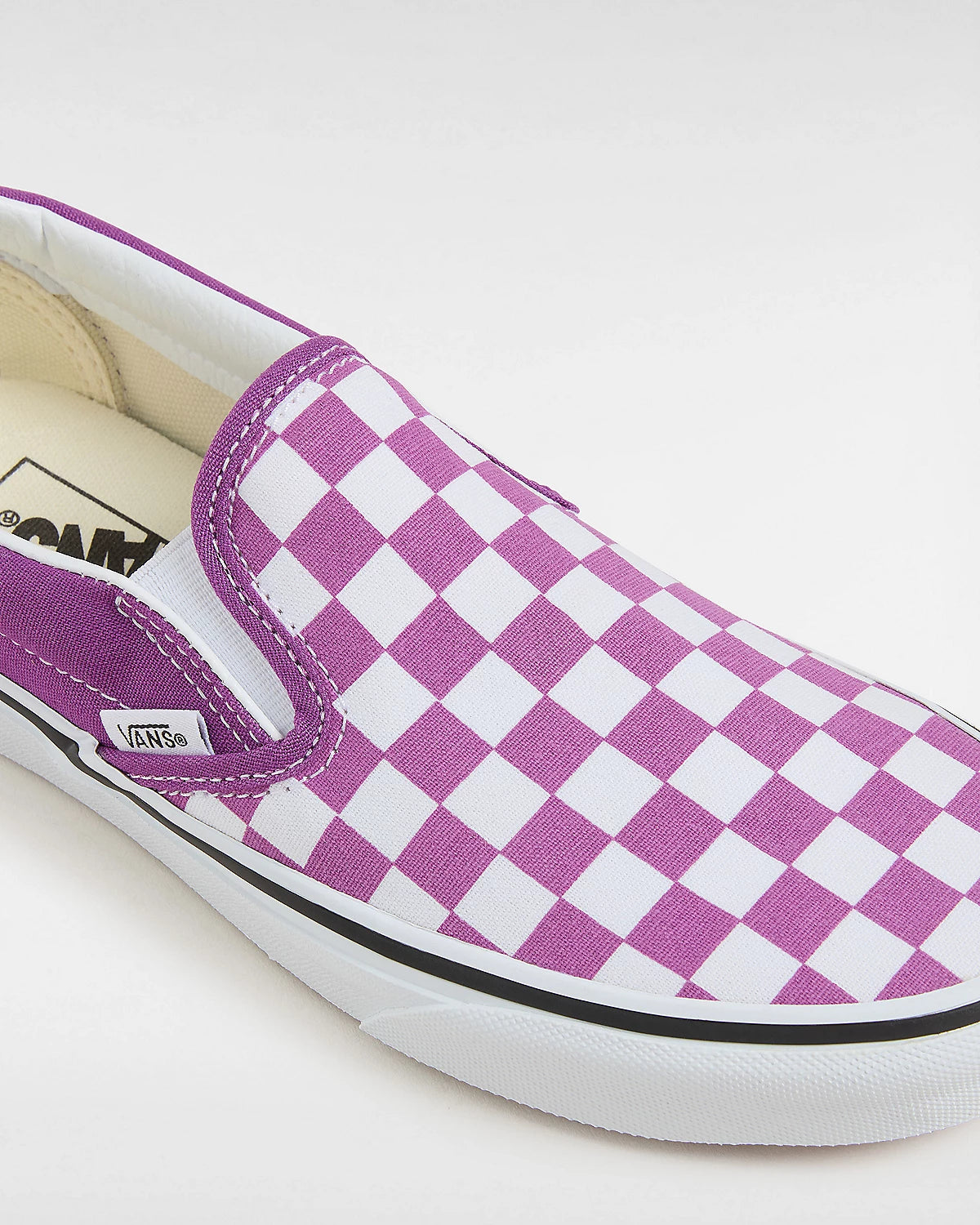Vans Classic Slip-On Checkerboard Shoes Purple/White | RideHub
