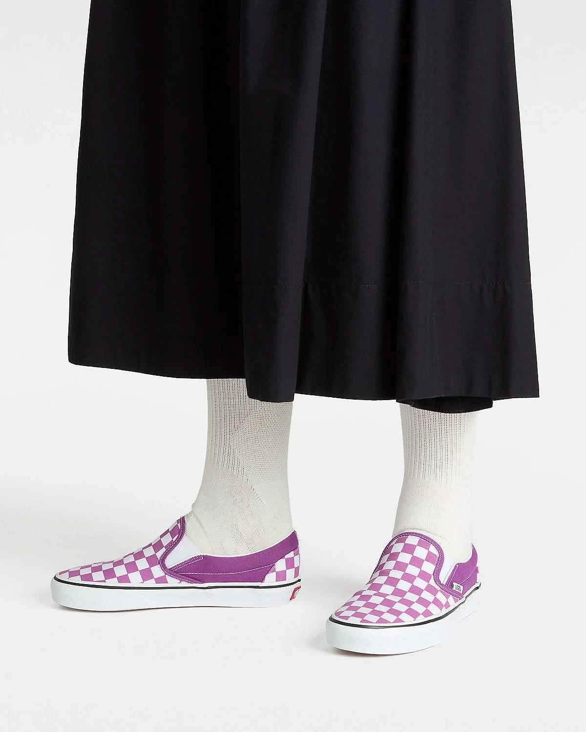 Vans Classic Slip-On Checkerboard Shoes Purple/White | RideHub