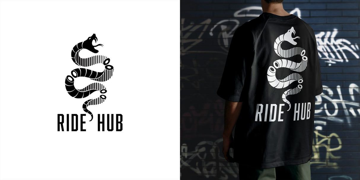 RideHub "Snake" T-shirt – strength, rebellion and style in one