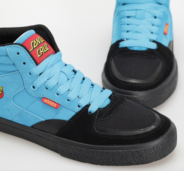 Etnies Screw Vulc Mid x Santa Cruz Black/Blue | Style and Durability