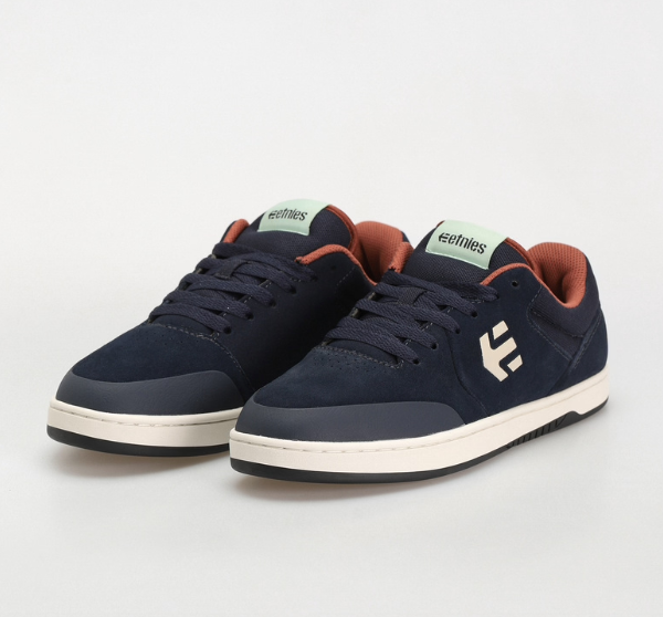Etnies Marana Navy/Brown/White shoes | RideHub